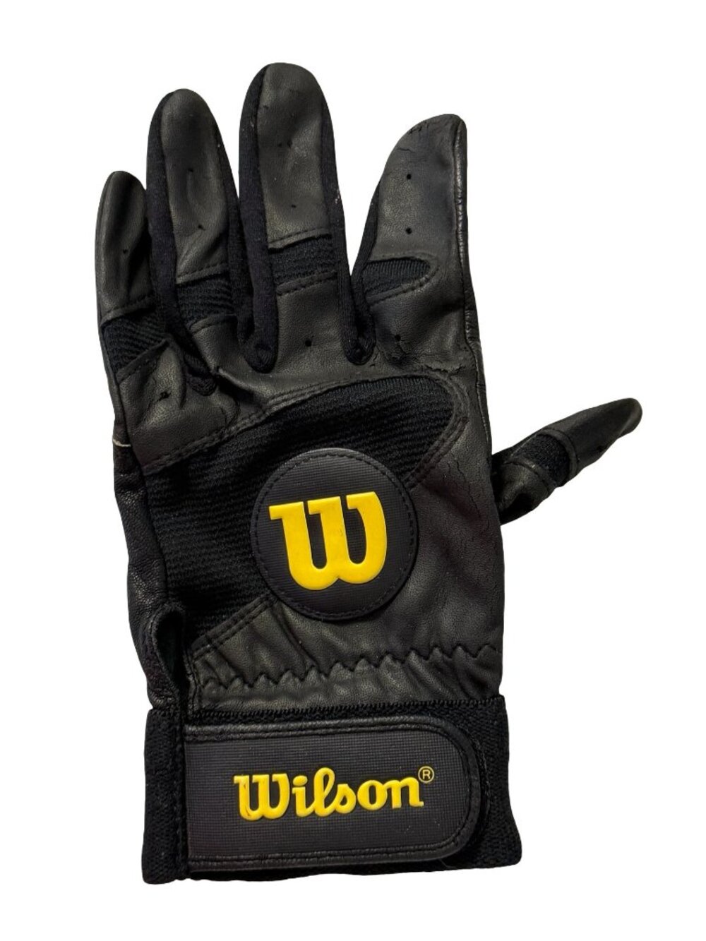 Wilson Black Leather Batting Glove Single Right Hand Adult Medium Baseball Softb
